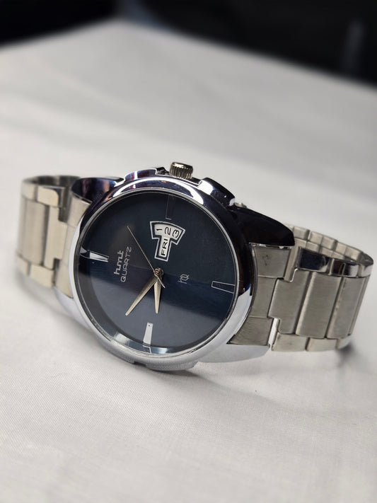 HMT QUARTZ-SILVER WATCH